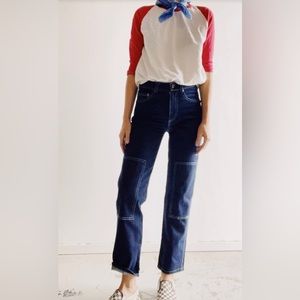 EUC Hey Gang Knee Patch Jeans HG Size 2